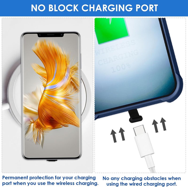 COBEE Type C Port Dust Plugs, USB C Dust Cover Caps Phone Type-C Anti Dust Charging Port Plug Silicone Dust Protectors with Removable Adhesive Compatible with Laptop Smartphones(6pcs, Black) - Image 4